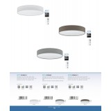EGLO 97777 | Romao Eglo mennyezeti lámpa kerek távirányító szabályozható fényerő, állítható színhőmérséklet, időkapcsoló, éjjelifény 1x LED 4000lm 3000 <-> 5000K fehér