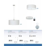 EGLO 31575 | Eglo-Pasteri-W Eglo függeszték lámpa kerek 1x E27 matt fehér, matt nikkel