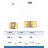 EGLO 97643 | Viserbella Eglo függeszték lámpa kerek 1x E27 pezsgő, arany