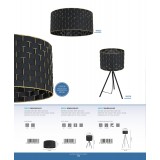 EGLO 99526 | Marasales Eglo asztali lámpa 57cm vezeték kapcsoló 1x E27 sárgaréz, áttetsző fekete