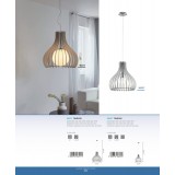 EGLO 96211 | Tindori Eglo függeszték lámpa 1x E27 matt nikkel, fehér