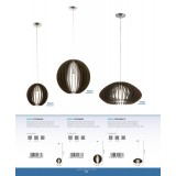 EGLO 94635 | Cossano Eglo függeszték lámpa 1x E27 matt nikkel, sötétbarna