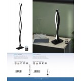 EGLO 99318 | Lasana-1 Eglo asztali lámpa 46cm vezeték kapcsoló 1x LED 1100lm 3000K fekete, fehér