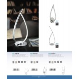 EGLO 99559 | Palozza-1 Eglo asztali lámpa 41cm vezeték kapcsoló 1x LED 1000lm 3000K króm, fehér