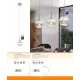 EGLO 93708 | Montefio-1 Eglo függeszték lámpa 1x LED 480lm 3000K króm, kristály, áttetsző