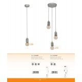 EGLO 95522 | Silvares Eglo függeszték lámpa 1x E27 szürke
