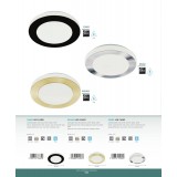 EGLO 33682 | Carpi-LED Eglo fali, mennyezeti lámpa kerek 1x LED 950lm 3000K IP44 fekete, fehér