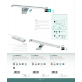 EGLO 98501 | Vinchio Eglo ráépíthető lámpa 1x LED 900lm 3000K IP44 króm, fehér