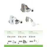 EGLO 92925 | Mini-4 Eglo konnektorlámpa lámpa kapcsoló elforgatható alkatrészek 1x GU10 240lm 3000K fehér, króm