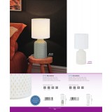 EGLO 97773 | Bellariva Eglo asztali lámpa 32cm vezeték kapcsoló 1x E14 krémszín, fehér