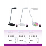 EGLO 95695 | Cajero Eglo asztali lámpa 50cm fényerőszabályzós érintőkapcsoló szabályozható fényerő, USB csatlakozó, elforgatható alkatrészek 1x LED 550lm 4000K fehér