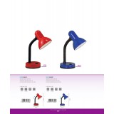 EGLO 9230 | Basic Eglo asztali lámpa 30cm kapcsoló flexibilis 1x E27 piros, fekete, fehér