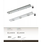 EGLO 93706 | Kob-LED Eglo pultmegvilágító lámpa kapcsoló 3x LED 780lm 3000K fehér