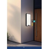 EGLO 99521 | Casazza Eglo fali, mennyezeti lámpa téglalap mozgásérzékelő 1x LED 1900lm 3000K IP44 fekete, fehér