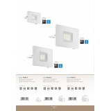 EGLO 33154 | Faedo Eglo fényvető lámpa - Samsung Chip négyzet elforgatható alkatrészek 1x LED 2750lm 4000K IP65 fehér, áttetsző