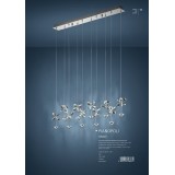 EGLO 93663 | Pianopoli Eglo függeszték lámpa szabályozható fényerő 10x LED 2700lm 3000K króm, áttetsző