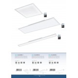 EGLO 98025 | Salobrena-1 Eglo mennyezeti LED panel téglalap 1x LED 4700lm 4000K fehér