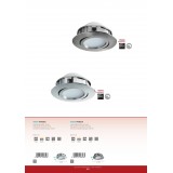 EGLO 95855 | Pineda Eglo beépíthető lámpa kerek szabályozható fényerő, billenthető Ø84mm 1x LED 500lm 3000K króm