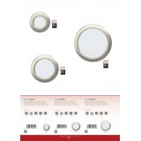 EGLO 99152 | Fueva-5 Eglo beépíthető LED panel kerek Ø86mm 1x LED 360lm 4000K szatén nikkel, fehér