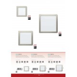 EGLO 99183 | Fueva-5 Eglo beépíthető LED panel négyzet 117x117mm 1x LED 700lm 4000K szatén nikkel, fehér