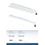 EGLO 98905 | Turcona Eglo mennyezeti LED panel - edgelight téglalap 1x LED 2900lm 4000K fehér, szatén