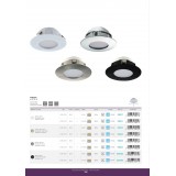 EGLO 95821 | Pineda Eglo beépíthető lámpa kerek 3 darabos szett Ø78mm 3x LED 1500lm 3000K IP44/20 fehér