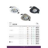 EGLO 98305 | Saliceto Eglo beépíthető lámpa kerek szabályozható fényerő, billenthető Ø88mm 1x LED 450lm 4000K fehér