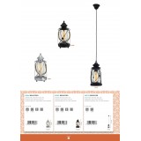 EGLO 49283 | Bradford Eglo asztali lámpa 33cm vezeték kapcsoló 1x E27 fekete, áttetsző, natúr