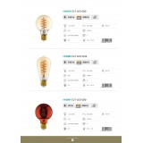 EGLO 110079 | E27 4W -> 15W Eglo nagy gömb G80 LED fényforrás filament, Spiral - amber 245lm 2000K szabályozható fényerő 360° CRI>80