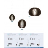 EGLO 94639 | Cossano Eglo függeszték lámpa 1x E14 matt nikkel, sötétbarna