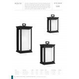 ELSTEAD FE-ROSCOE-M | Roscoe Elstead fali lámpa tengerpartra tervezve 1x E27 IP44 UV fekete, opál