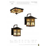 ELSTEAD QZ-INGLENOOK2-S | Inglenook Elstead falikar lámpa kézzel készült 1x E27 IP44 bronzbarna, többszínű