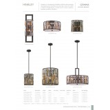 ELSTEAD HK-GEMMA2-A-VBZ | Gemma-EL Elstead fali lámpa 2x E14 antikolt bronz, borostyán, átlátszó