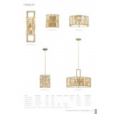 ELSTEAD HK-GEMMA2-A-SL | Gemma-EL Elstead fali lámpa 2x E14 antikolt arany, borostyán, átlátszó