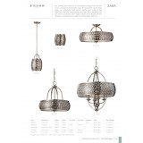 ELSTEAD FE-ZARA4 | Zara-EL Elstead csillár lámpa 4x E27 áttetsző ezüst, súrolt nikkel, savmart