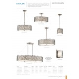 ELSTEAD KL-SILVER-CORAL1 | Silver-Coral Elstead falikar lámpa 1x E27 ónszínű, fehér