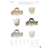 ELSTEAD HK-LANZA-SF | Lanza Elstead mennyezeti lámpa 3x E27 bronzbarna, piszkosfehér