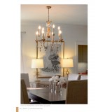 ELSTEAD FB-MIGNON8 | Mignon Elstead csillár lámpa kézzel festett 8x E14 antikolt arany, ezüst, átlátszó