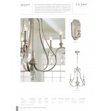 ELSTEAD FE-DEWITT1 | Dewitt Elstead fali lámpa 1x E14 antikolt ezüst, átlátszó