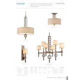 ELSTEAD KL-CELESTIAL1 | Celestial-EL Elstead falikar lámpa 1x E14 antikolt bronz, bézs, átlátszó