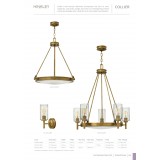 ELSTEAD HK-COLLIER5 | Collier Elstead csillár lámpa 5x E27 antikolt réz, buborékos hatás, átlátszó