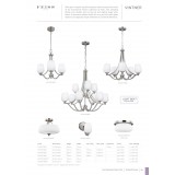 ELSTEAD FE-VINTNER9 | Vintner Elstead csillár lámpa 9x E27 szatén nikkel, opál