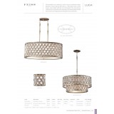 ELSTEAD FE-LUCIA1 | Lucia-EL Elstead fali lámpa 1x E14 antikolt ezüst, krémszín, átlátszó