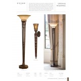 ELSTEAD FE-OPERA-TCH | Opera-EL Elstead álló lámpa 189cm kapcsoló 1x E27 bronzbarna, antikolt arany, borostyán