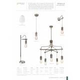 ELSTEAD DOUILLE-TL-PN | Douille Elstead asztali lámpa 68,6cm kapcsoló 1x E27 szatén nikkel