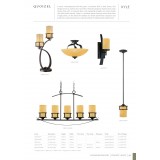 ELSTEAD QZ-KYLE1 | Kyle-EL Elstead falikar lámpa vezeték kapcsoló 1x E27 bronzbarna, karamell