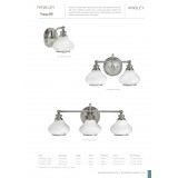 ELSTEAD HK-AINSLEY1-BATH | Ainsley Elstead falikar lámpa 1x G9 320lm 3000K IP44 szatén króm, opál