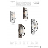 ELSTEAD FE-MARLENA1-ANBZ | Marlena Elstead falikar lámpa 1x E27 antikolt bronz, átlátszó