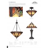 ELSTEAD QZ-CAMBRIDGE-TL | Cambridge-EL Elstead asztali lámpa 59,7cm kapcsoló 2x E27 bronzbarna, többszínű
