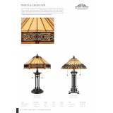 ELSTEAD QZ-INDUS-TL | Indus-EL Elstead asztali lámpa 58,4cm 2x húzókapcsoló 2x E27 bronzbarna, többszínű